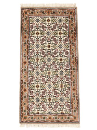 Bidjar Indisch Teppich Handgeknüpft 73X141 Braun/Beige Indien