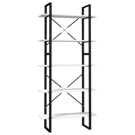 Vidaxl Bokhylla 5 Hyllor Vit 80x30x175 Cm Furu Vit