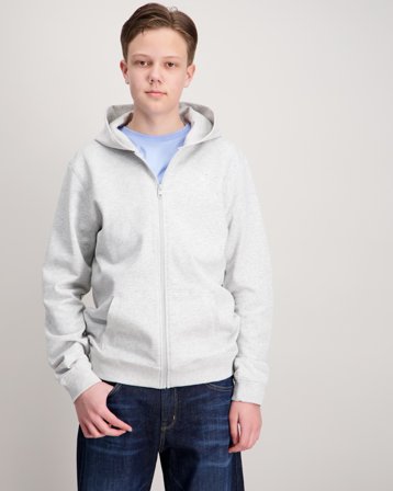 New Balance New Balance French Terry Logo Zip Hoodie Grijs Hoodies Jongens - Kids Brand Store