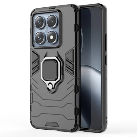 Hybrid Xiaomi 14T Pro cover med støttefod og bilmontering - Sort