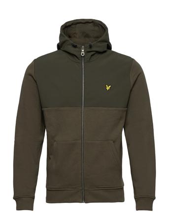 Softshell Jersey Zip Hoodie Hettegenser Genser Grønn Lyle & Scott