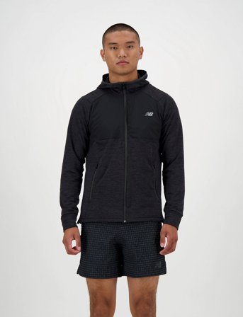 New Balance Heat Grid Hooded Full Zip - Black - M