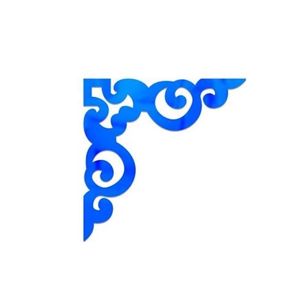 4 STK Spejl Væg Hjørne Klistermærke Spejl Klistermærke BLÅ