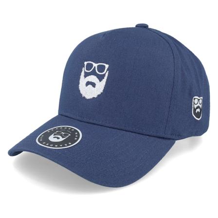 Bearded Man - Bleu adjustable Casquette - Wild Beard Movember A-Frame Navy Adjustable @ Hatstore