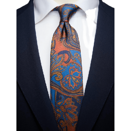 John Henric Tie Paisley Kostymtillbehör Herr Blå 7,5