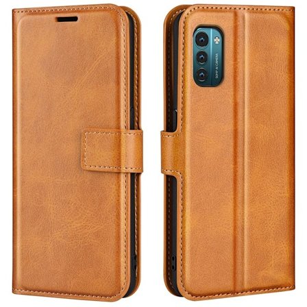 Hållbart konstläder Nokia G11 / Nokia G21 fodral med plånbok - Gul