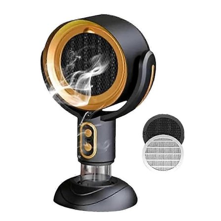 Bærbar røgrensningsventilator med aftageligt vaskbart filter til røgfjerning og luftfriskning