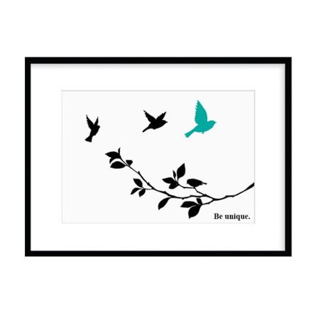 Poster Be unique Fåglar A4