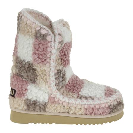 Mou, Eskimo 24 tartan teddy fleece Różowy, Kobieta, Rozmiar: 37 EU