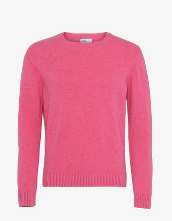 Classic Merino Wool Crew - Bubblegum Pink - XL