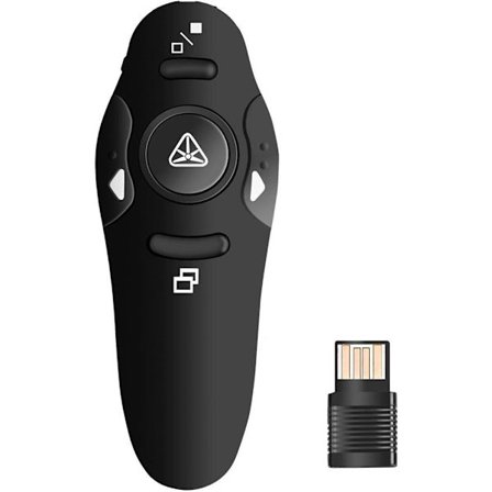 PowerPoint PPT 2.4GHz USB Trådløs Fjernbetjening med Rød Laserpegepind til Lærere, Professorer