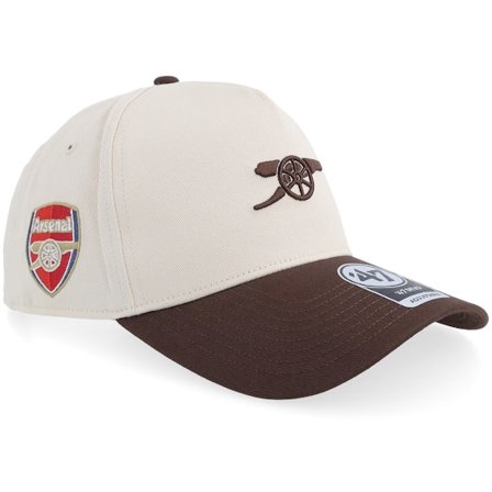 47 Brand - Football Beige adjustable Caps - Hatstore Exclusive x Arsenal Sure Shot 47 Mvp Dt Arsenal Natural/Brown A-frame Adjustable @ Hatstore