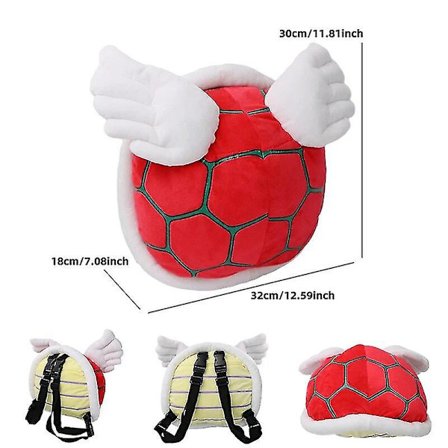 4 Style Anime Super Koopa Turtle Rygsæk Skildpadde Skal Grøn Bowser Plys Legetøj Rygsæk Kawaii Fødselsdagsgave