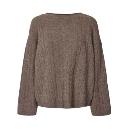 O'tay, Round-neck Knitwear Brązowy, Kobieta, Rozmiar: S