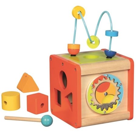 Aktivitetskub - GOKI - Flerfärgad - Trä - För barn från 12 månader - Unisex