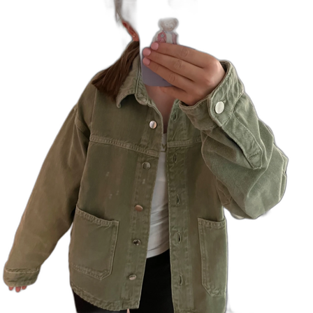 Grön jeansjacka från Zara