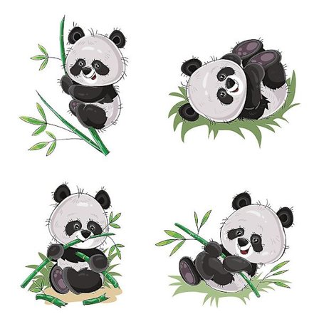 1 setti söpöjä sarjakuva panda seinätarroja, irrotettavat seinätarrat DIY lastenhuoneen seinätaidekoriste vauvoille pojille tytöille olohuone 
