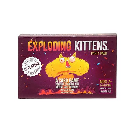 Exploding Kittens Party Pack - Korttipelit Aikuisten, Teinien ja Lasten Kesken - Hauskoja Perhepelejä - Venäläinen Ruletti Korttipelinä