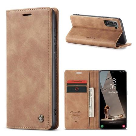 CaseMe vintage Samsung Galaxy S21 FE fodral - Brun Brun
