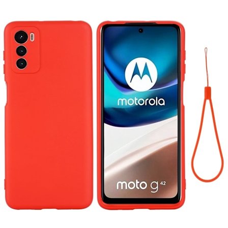 Matta nestesilikoninen kuori Motorola Moto G42 - Punainen