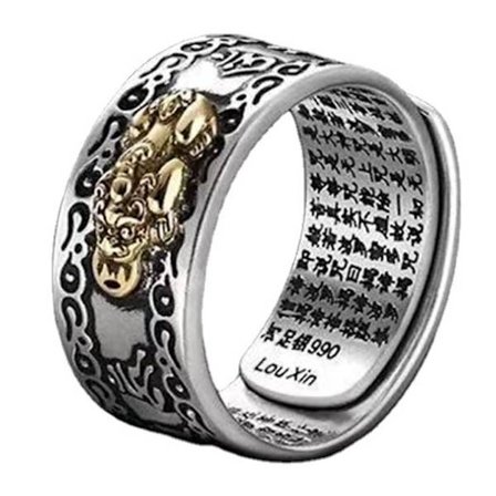 Sommer Hot Sale Feng Shui Ring Justerbar Pixiu Amulet Lykkering Mantra Beskyttelse Velstandsring Til Kvinder Mænd Ringe