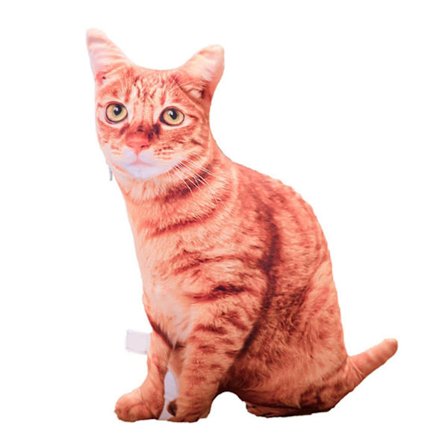 Naievear 50cm Søt Simulering Tredimensjonal Kattepute Tigermønster Plysj Dukke Leke