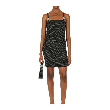 1017 Alyx 9Sm, Crystal Mesh Mini Dress Zwart, Dames, Maat:S