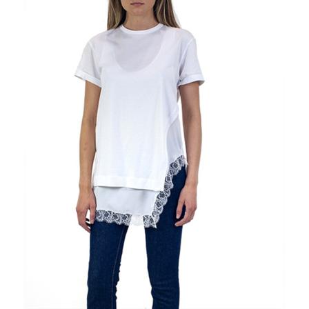 N21, T -shirt with Lingerie Top Wit, Dames, Maat:XS
