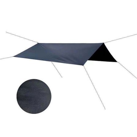 Svart vanntett trekantet skygge seil