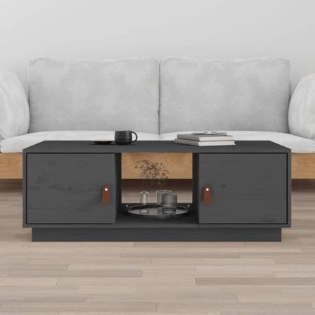 Vidaxl Soffbord Grå 100x50x35 Cm Massiv Furu Grå