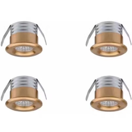 Mini LED Spotlights Varmvit 3W Guld[D]
