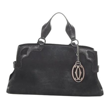 Cartier Vintage Pre-ownedLeathershoulder-bags Sort, unisex Vintage Tasker, Størrelse: ONE Size