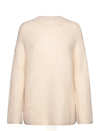 Selected Femme Slfgabella Ls Knit O-Neck Camp Kräm