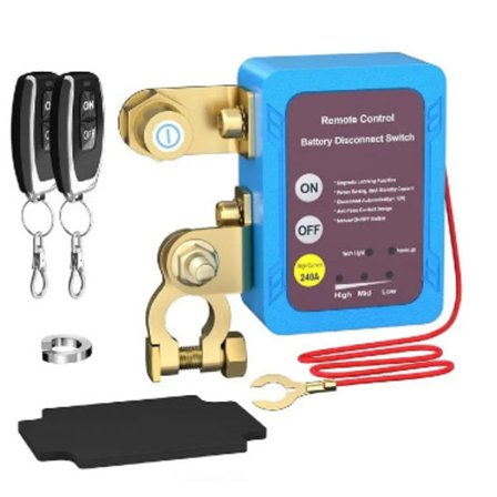 Batteribrytare - 12V 240A - Automatisk brytare - Fjärrstyrd brytare - Smart fjärrkontroll