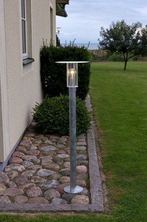 Konstsmide - MODE lyktstolpe kort - Silver - Pollare - Från Homeroom