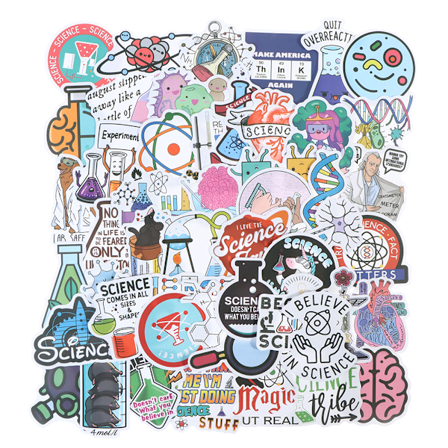 50 stk Science Chemistry Laboratory Stickers