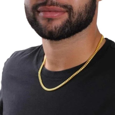 Presenthalsband till Man, Pojkvän Present Guldkedja med Kort Guld—pa