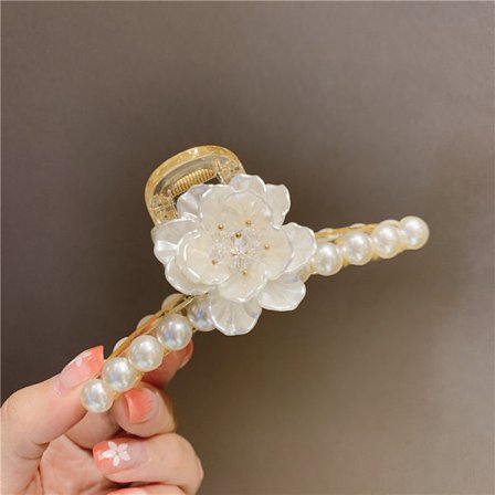 Kunstig perle hårklips blomst hårklips til kvinder, 1 stk