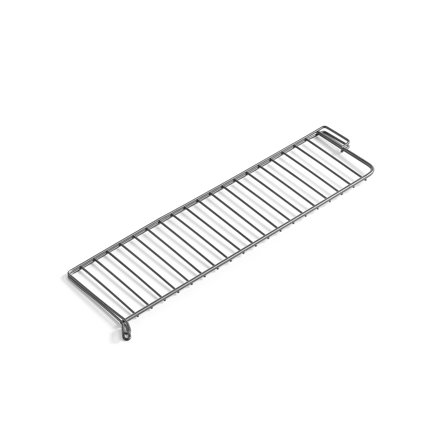Wire shelf divider MARKET, 120x430 mm, white consoles, silver