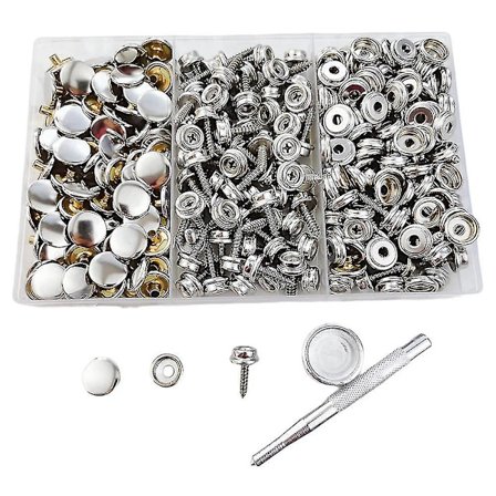 100 stk 15mm Båtdeksel Lerretet Rustfritt Stål Trykknapp Klips Markise Knapp Nagl Marine Hardware