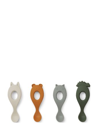 Liewood Liva Silicone Spoon 4-Pack - Green - L14CM