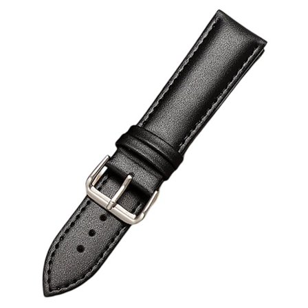 Nahkainen kellon ranneke ruostumattomasta teräksestä valmistetulla soljella, aitoa nahkaa oleva ranneke pikakiinnitysmekanismilla ja säädettävällä 