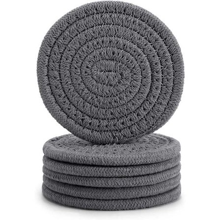 6 stk. underlag til drikkevarer, superabsorberende drikkeunderlag, stilfulde