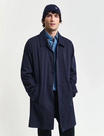 GANT Cotton Car Coat - Navy - M