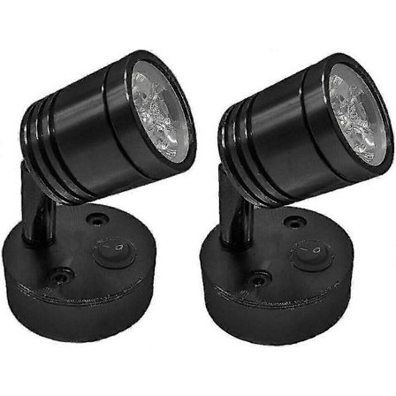 12V LED-lamper til autocamper, væglampe til læsning, bil, campingvogn, båd, interiørlampe, autocamper, lampe med afbryder, kold hvid