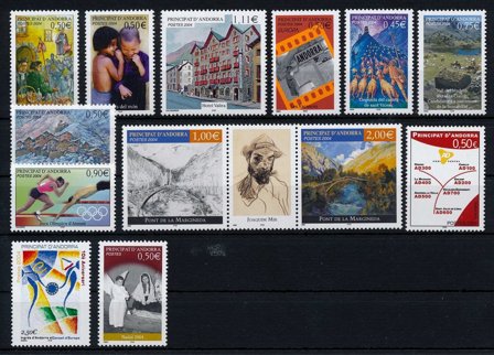 Fransk Andorra - Årgang 2004 - Postfrisk - YT 591-603
