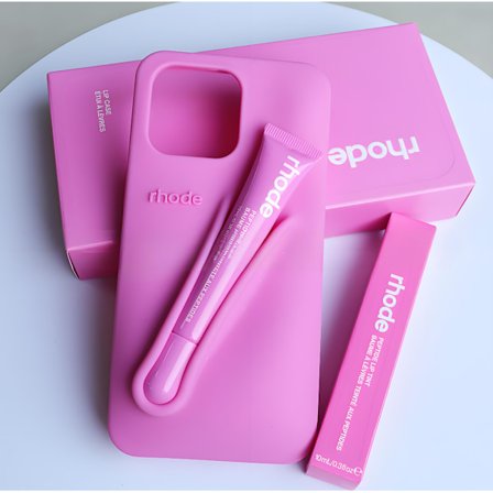 rhode 2-i-1 silikoneetui med lipgloss-holder, beskyttende mobilcover kompatibelt med iPhone, fås i (9 farver) Lys lilla Bright purple iphone13Pro
