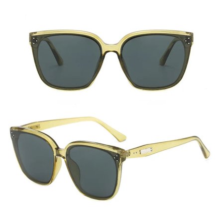 DL GLASÖGON Personliga solskydd Retro Fyrkantiga Solglasögon Koreanska milda Mode monster Oversized Solglasögon 2024