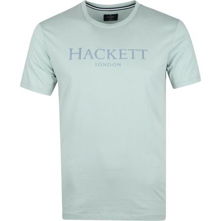 Hackett, T-shirt Logo Groen, Heren, Maat:XL,Katoen