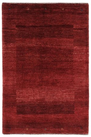 Anudada A Mano Loribaft Fine Alfombra 78X118 Oriental De Lana Rojo Oscuro/Negro Pequeño